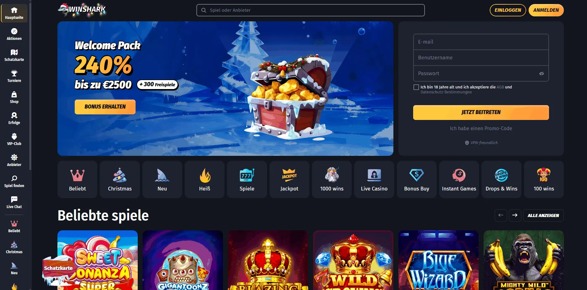 Winshark online casino Winshark kasyno online